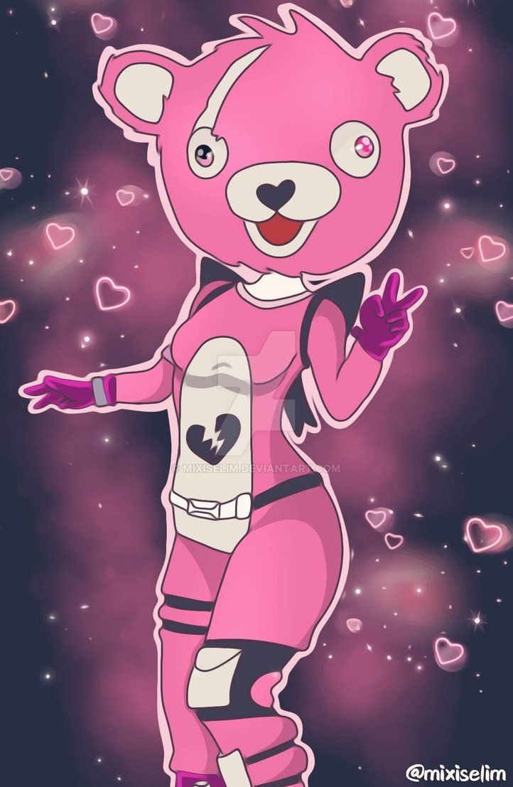 Pink Fortnite Bear Wallpapers