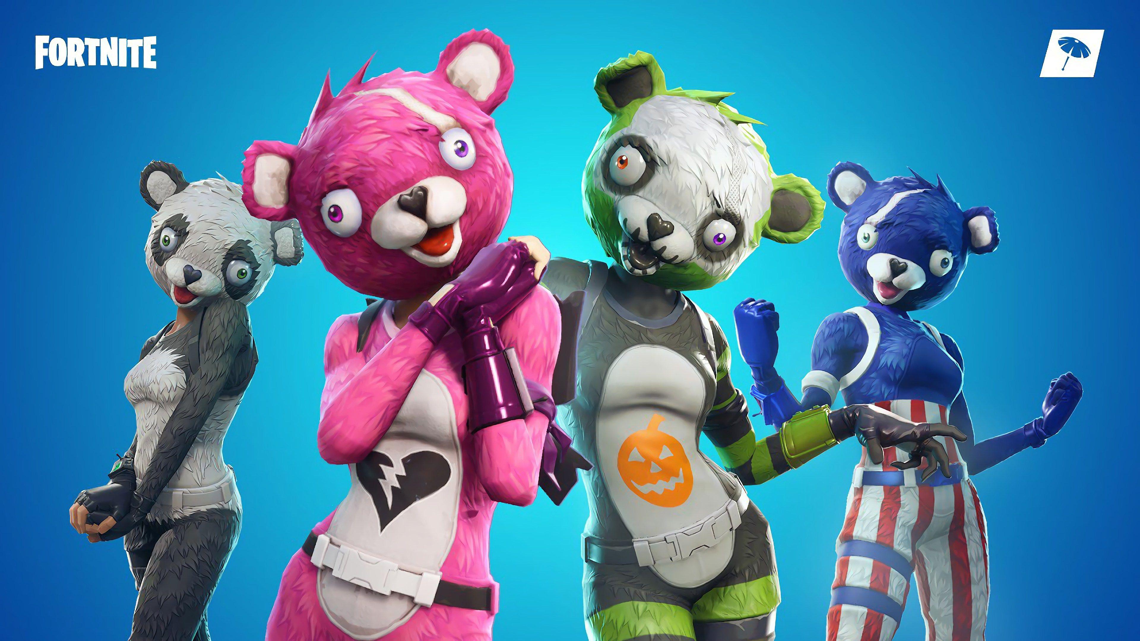 Pink Fortnite Bear Wallpapers