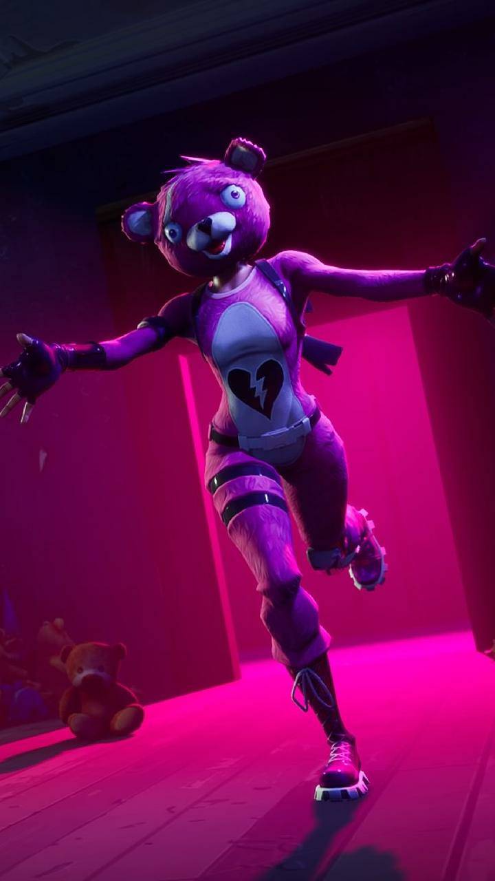 Pink Fortnite Bear Wallpapers