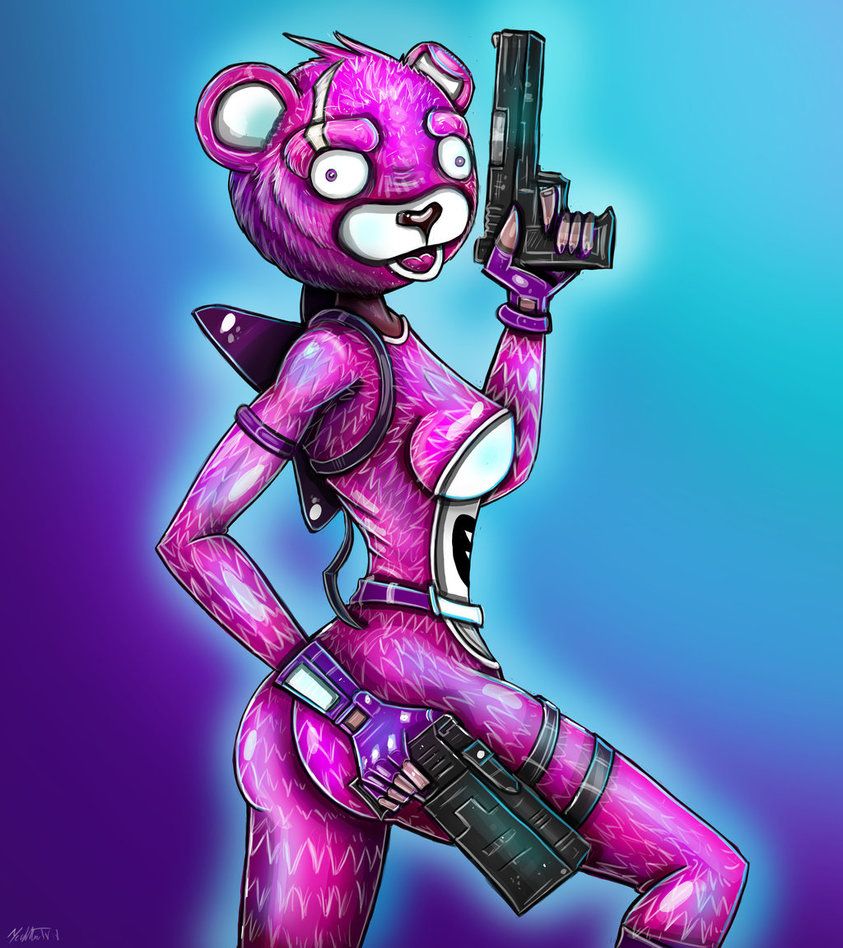 Pink Fortnite Bear Wallpapers