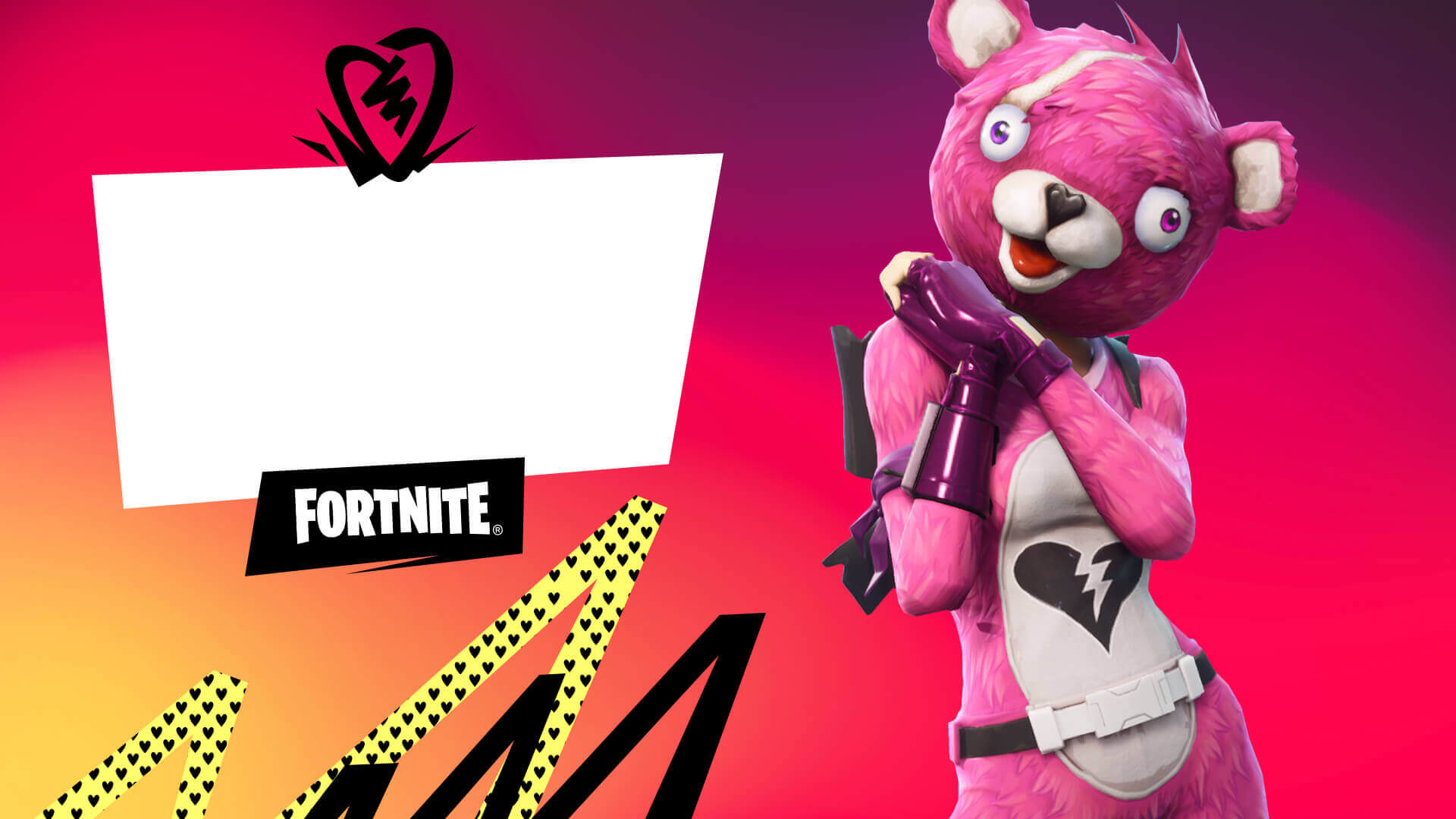 Pink Fortnite Bear Wallpapers