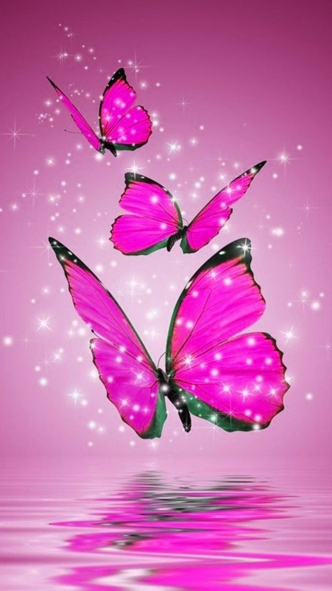 Pink Glitter Butterfly Wallpapers