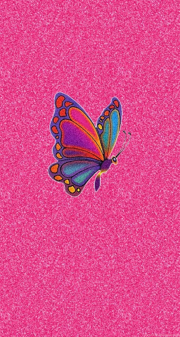 Pink Glitter Butterfly Wallpapers