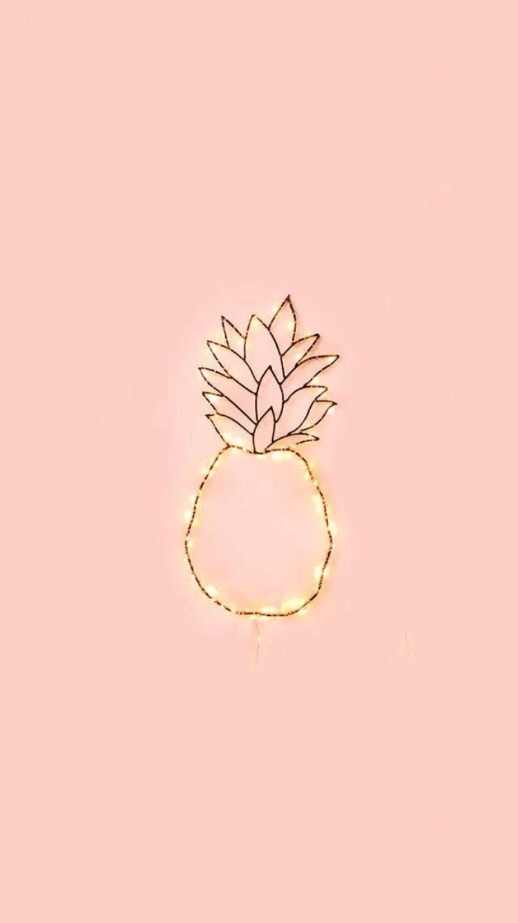 Pink Gold Pineapple Wallpapers