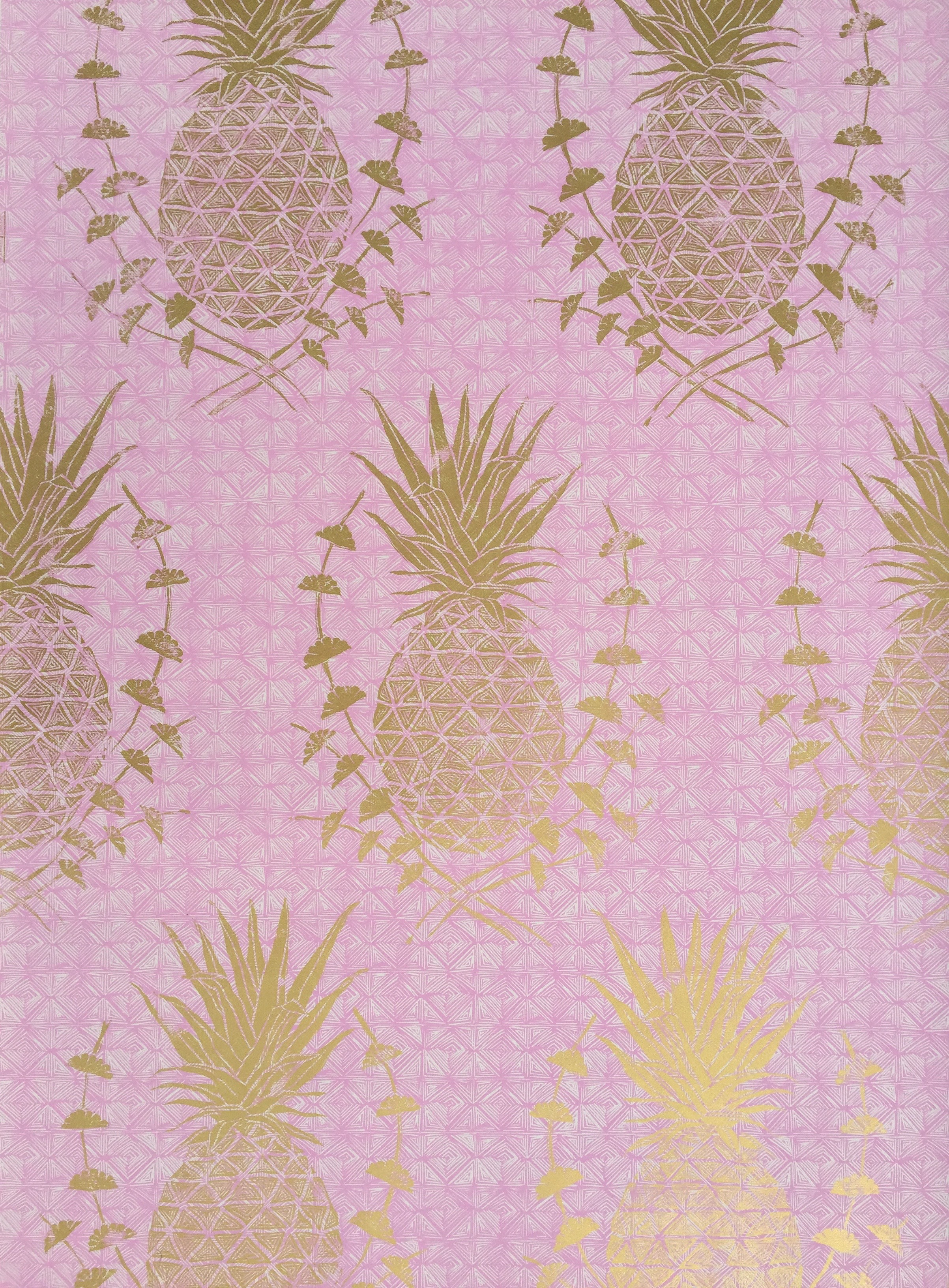 Pink Gold Pineapple Wallpapers