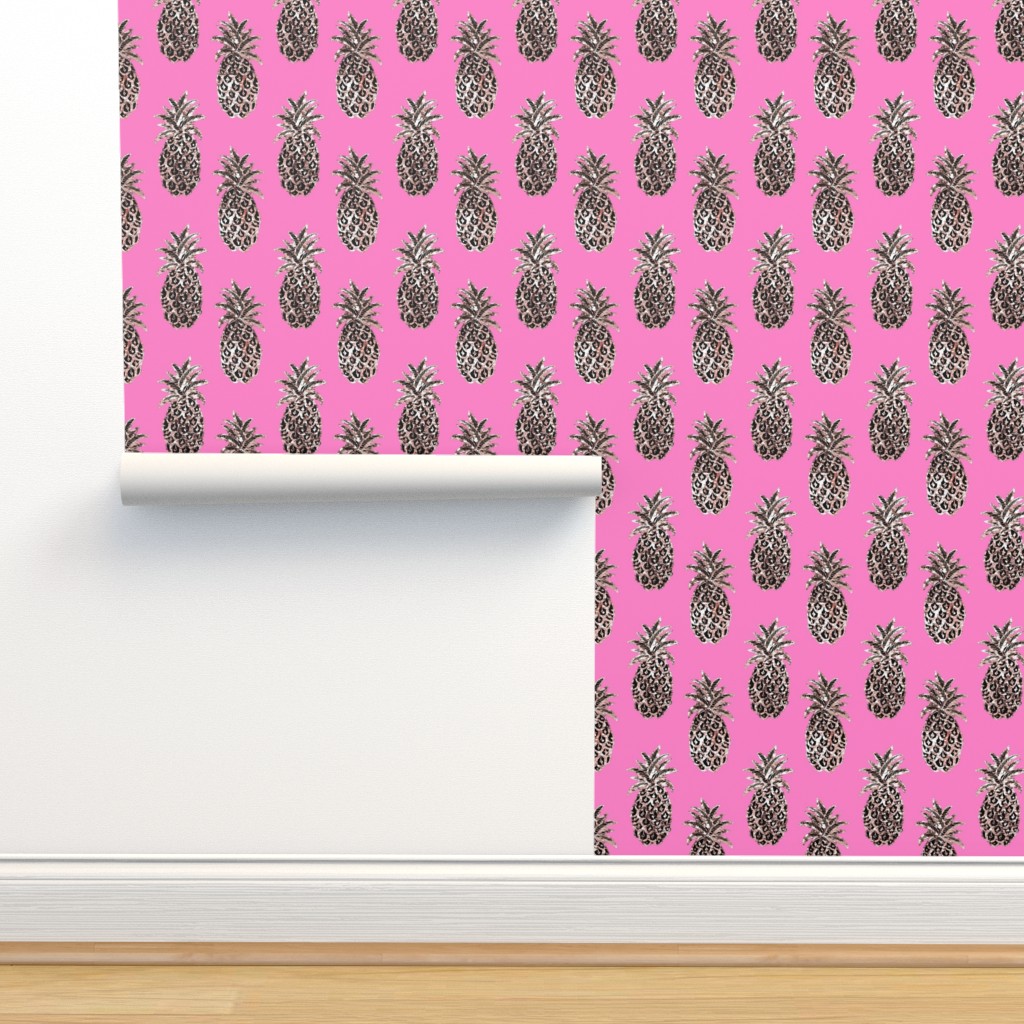 Pink Gold Pineapple Wallpapers