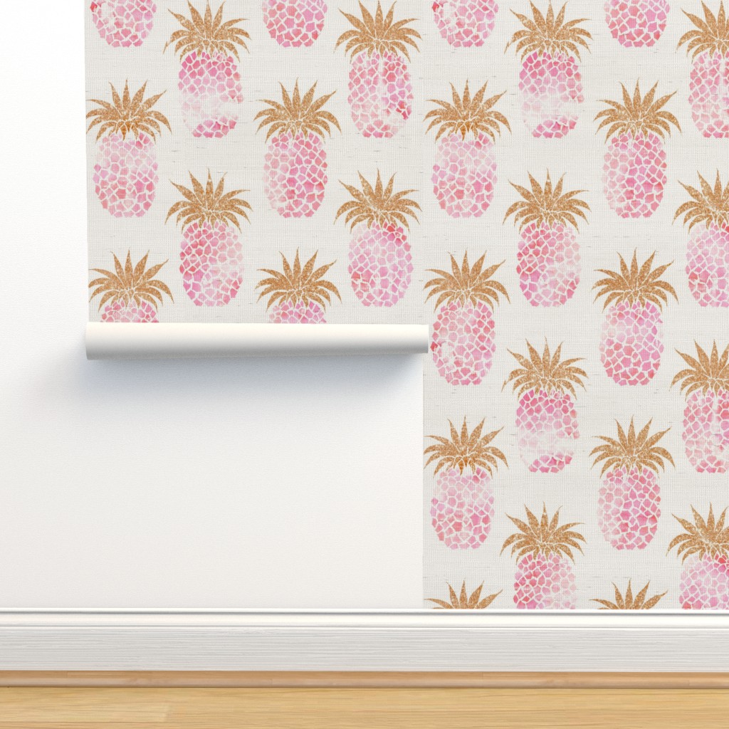 Pink Gold Pineapple Wallpapers