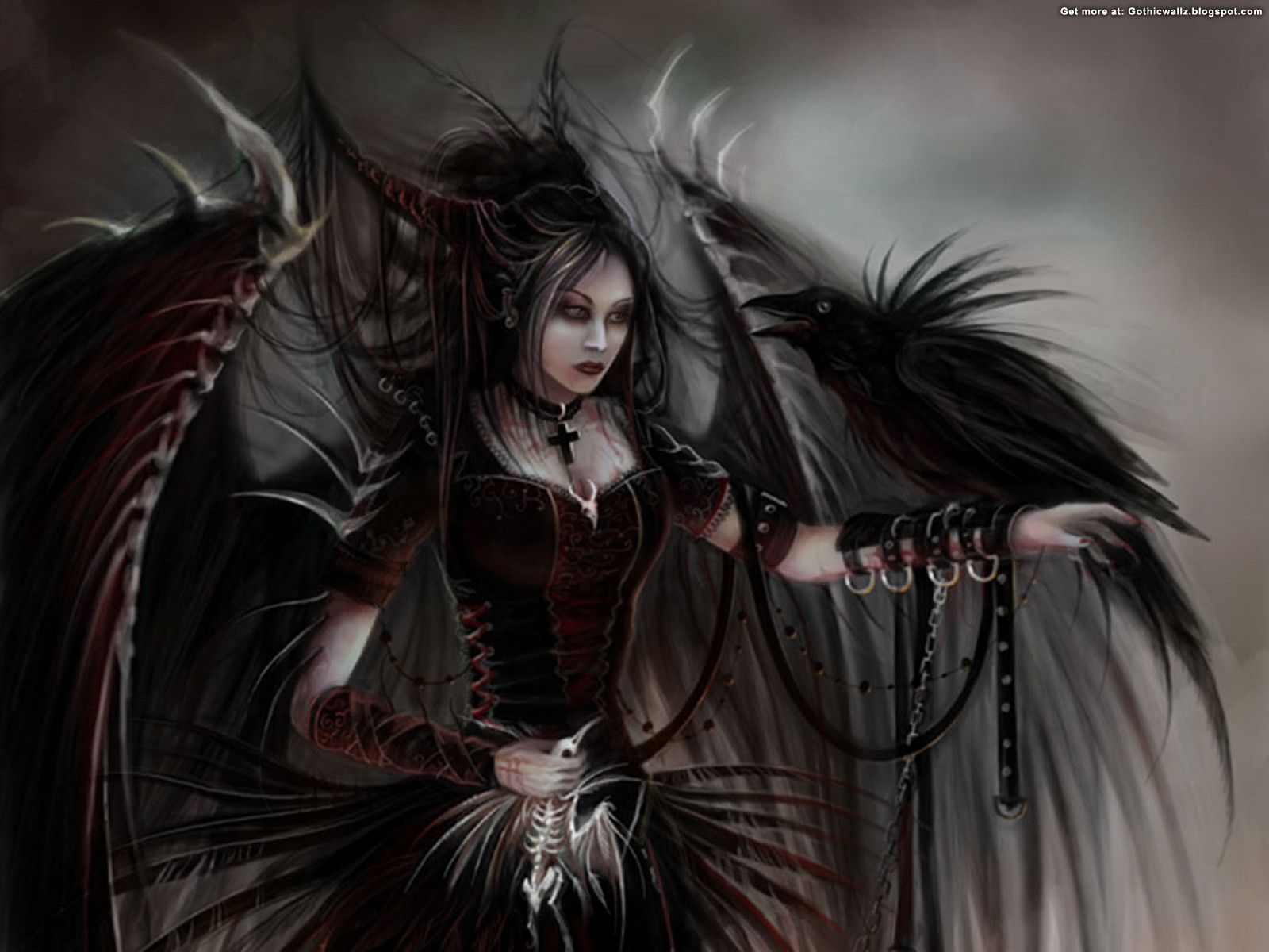 Pink Gothic Angel Wallpapers