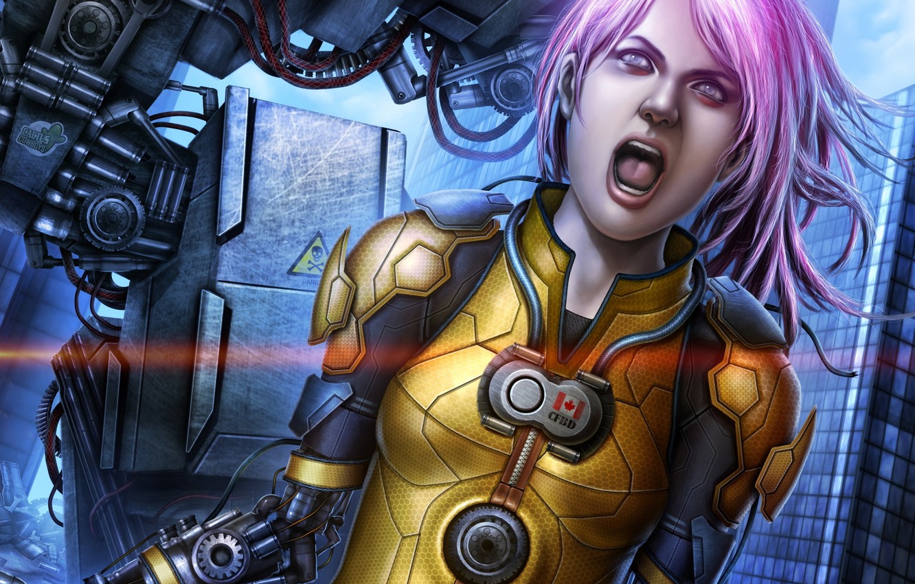 Pink Hair Cyborg Girl Wallpapers