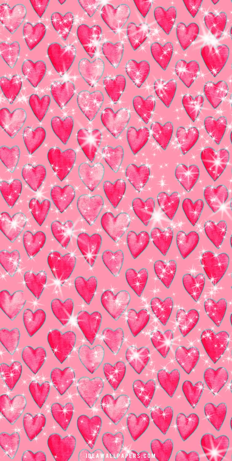 Pink Hearts Wallpapers