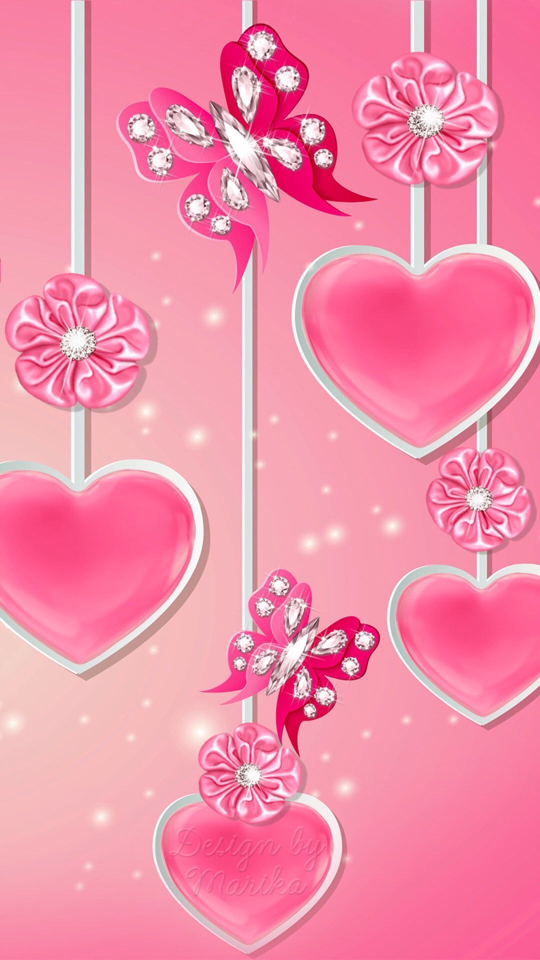 Pink Hearts Wallpapers