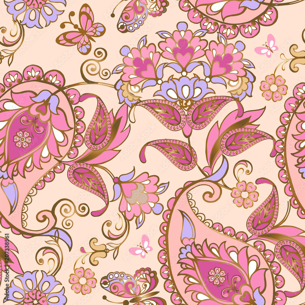 Pink Paisley Wallpapers
