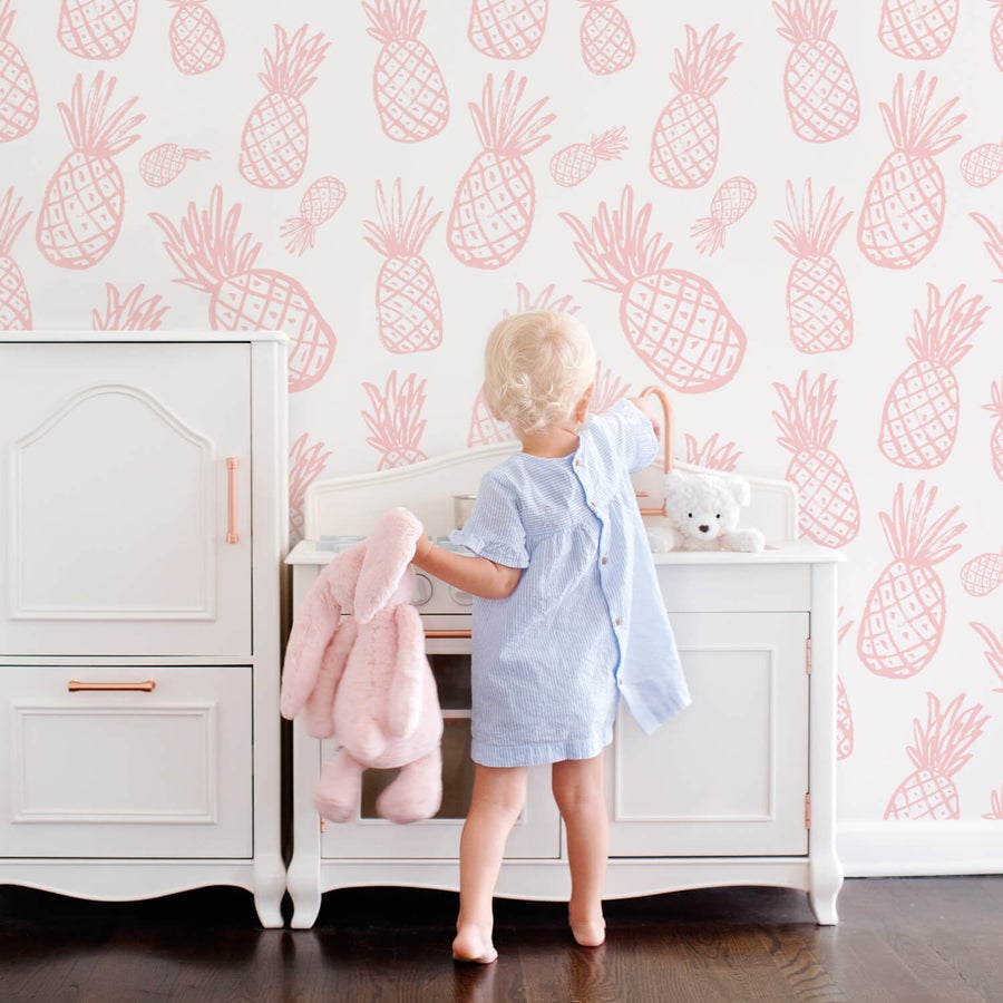 Pink Pineapple Pattern Wallpapers