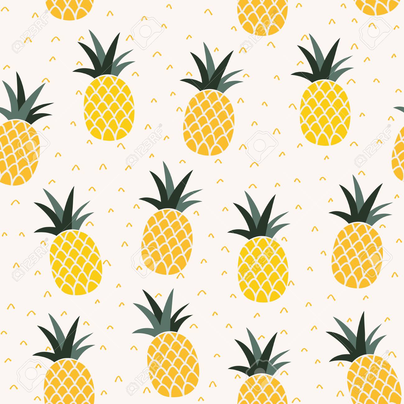 Pink Pineapple Pattern Wallpapers