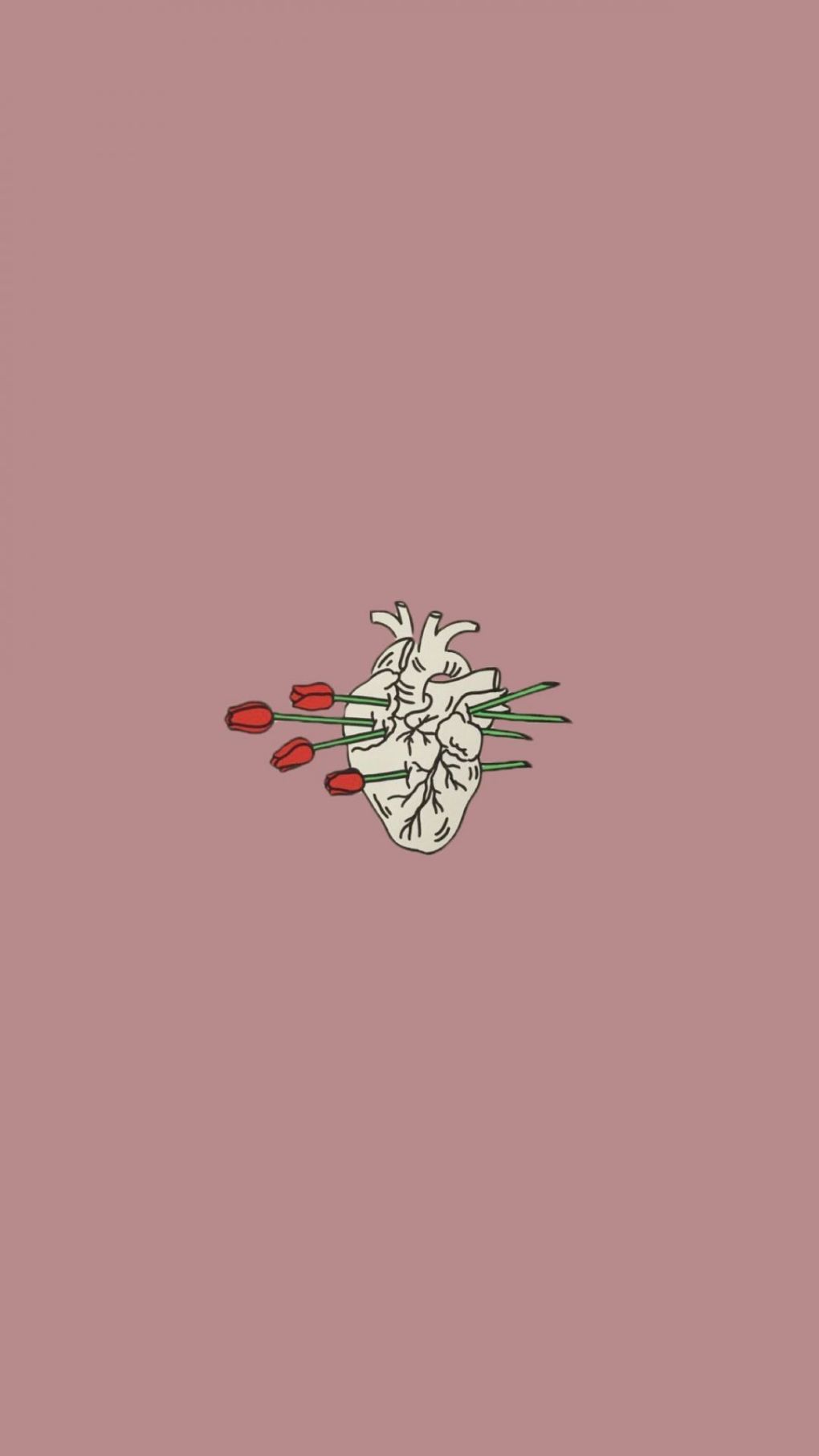 Pink Rose Minimalist Wallpapers