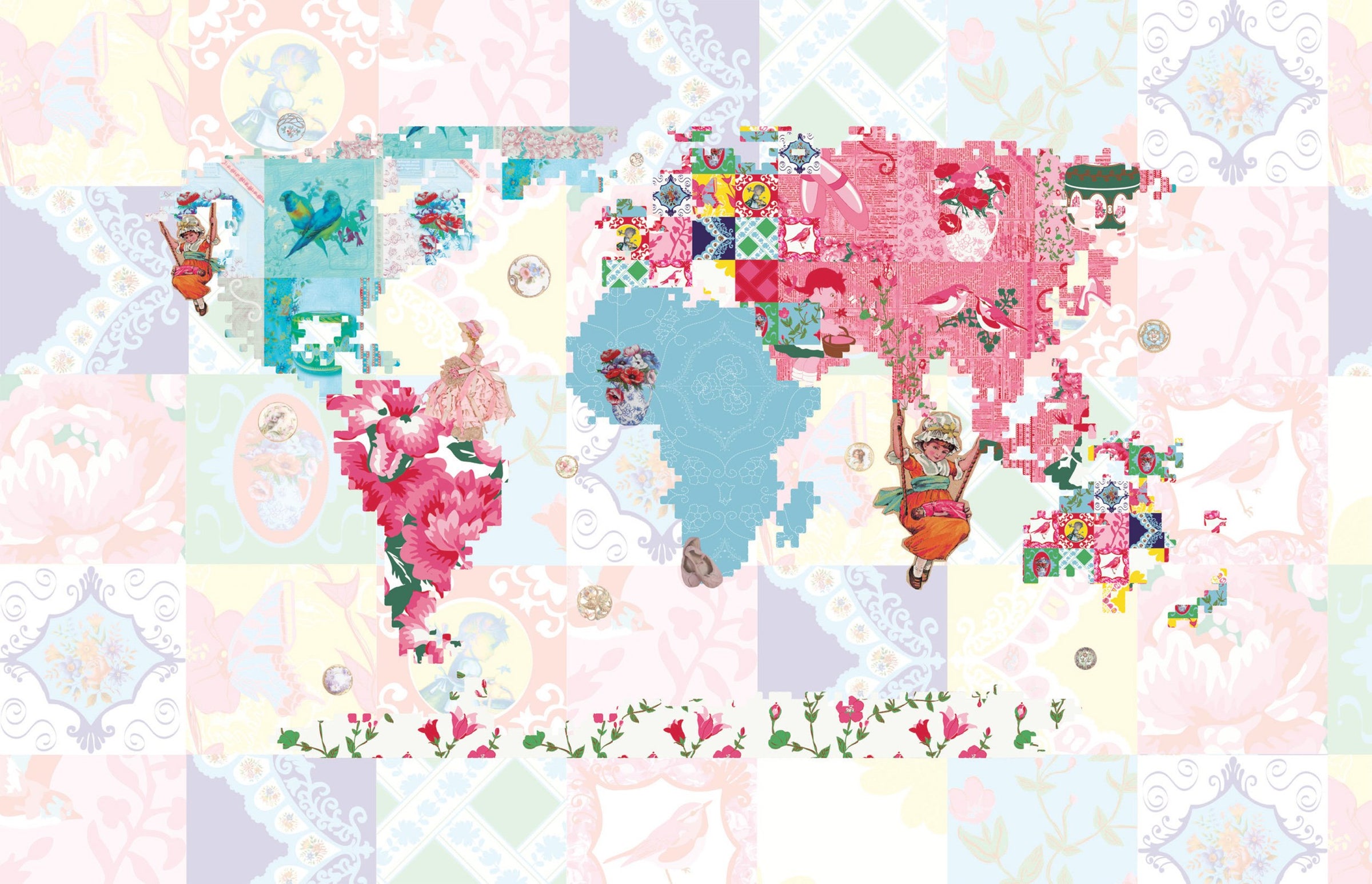 Pink World Map Wallpapers