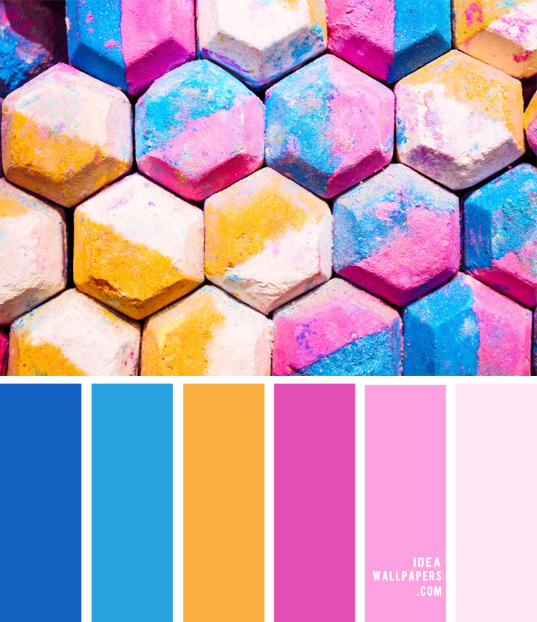 Pink Yellow And Blue Wallpapers