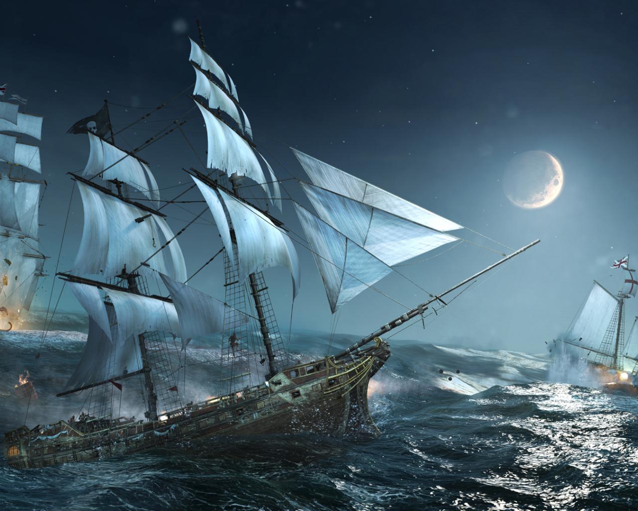 Pirate Ship Battle Wallpapers