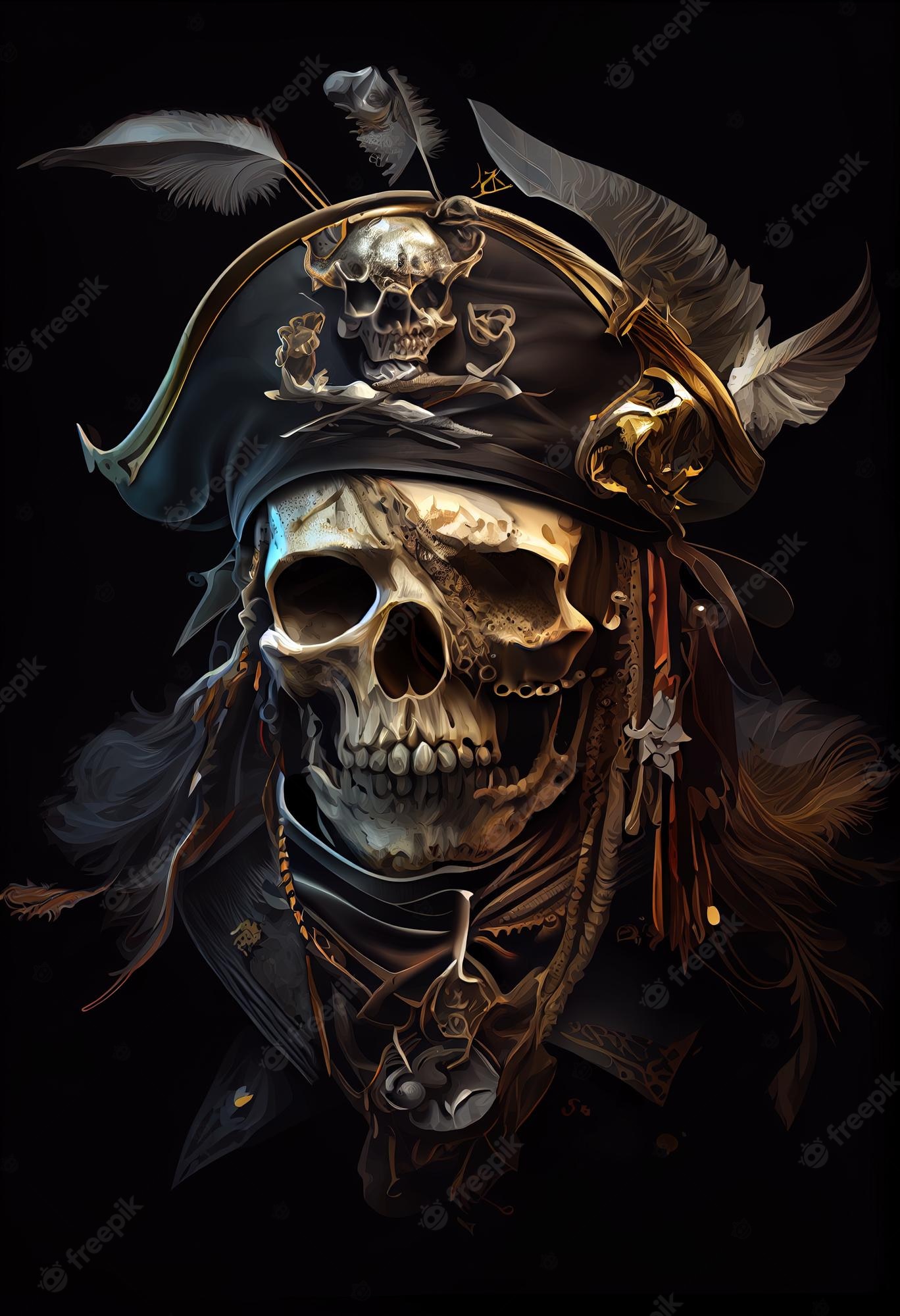 Pirate Skull Gold Wallpapers