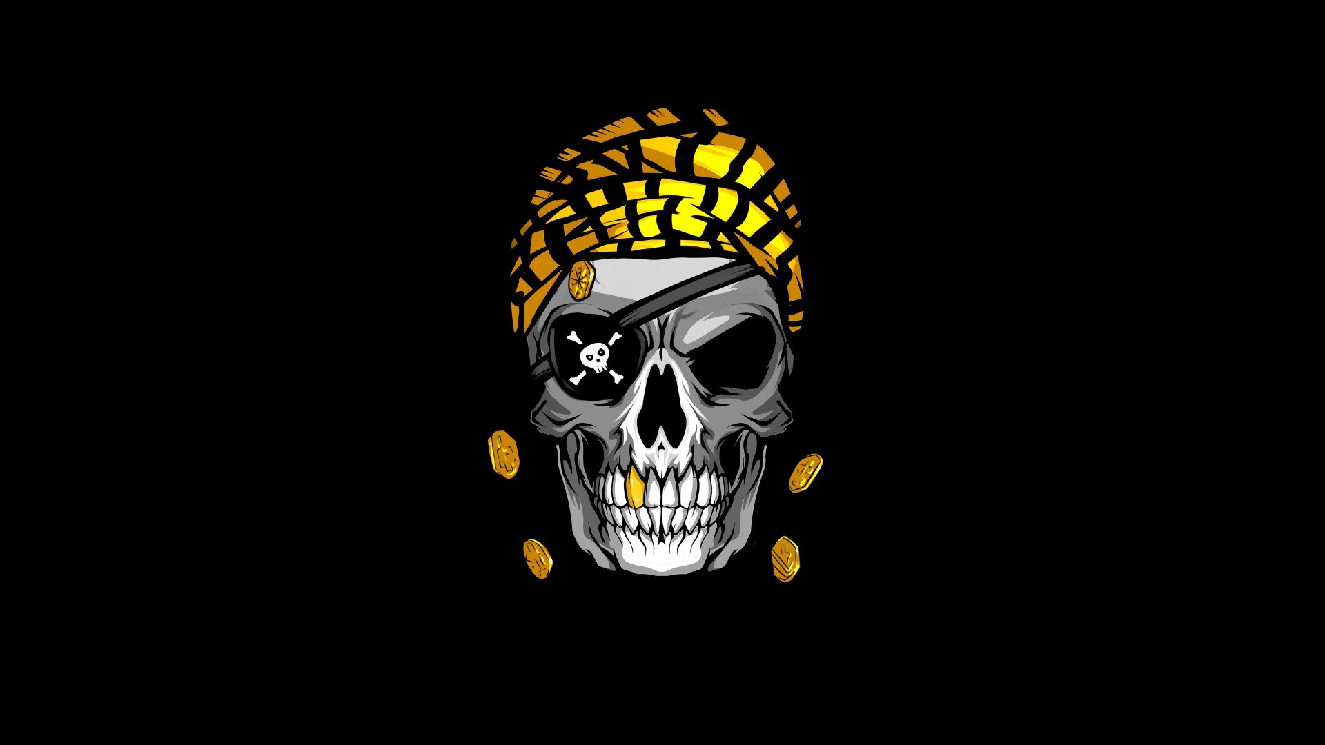 Pirate Skull Gold Wallpapers