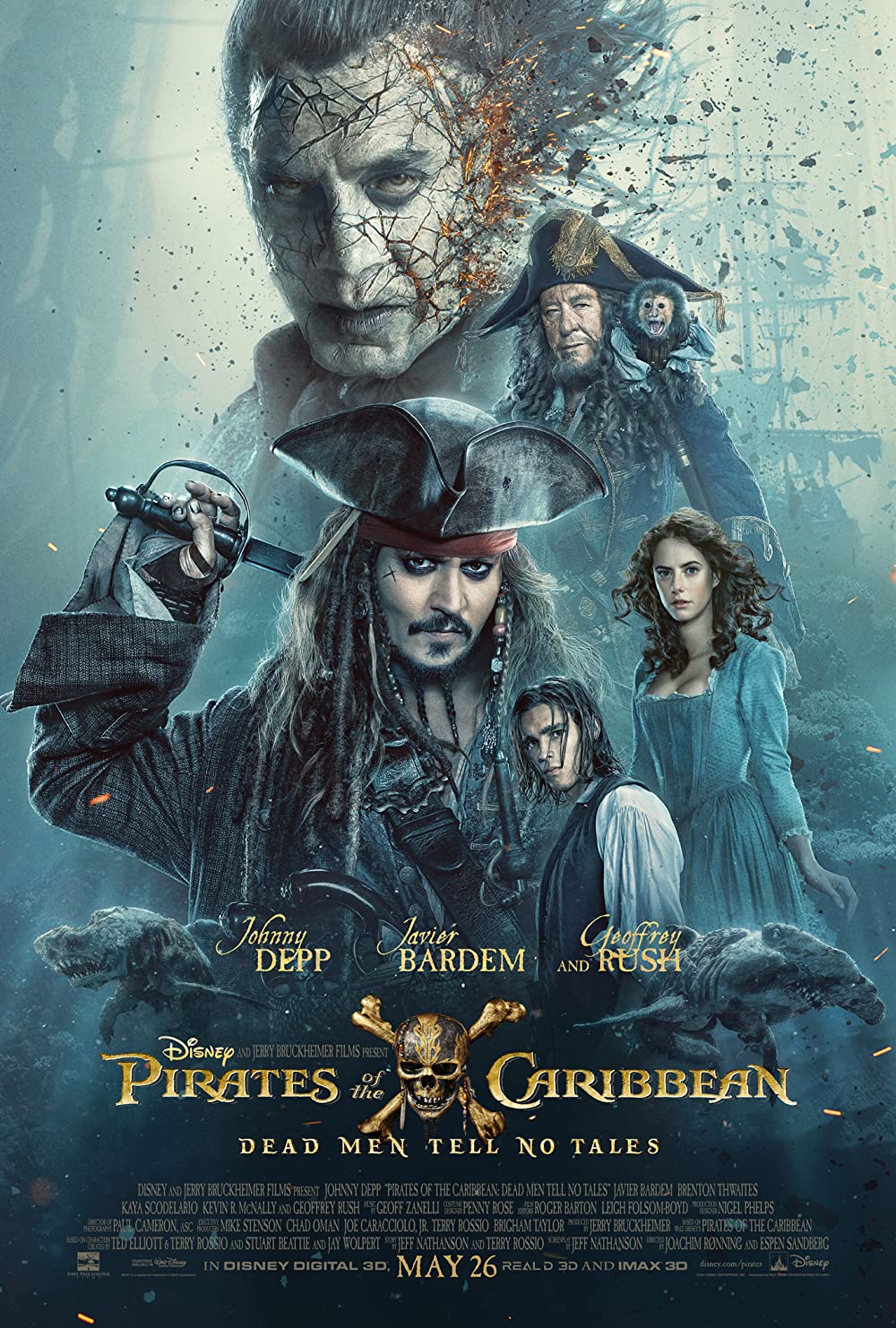 Pirates Of The Caribbean: Dead Men Tell No Tales Movie Poster Wallpapers