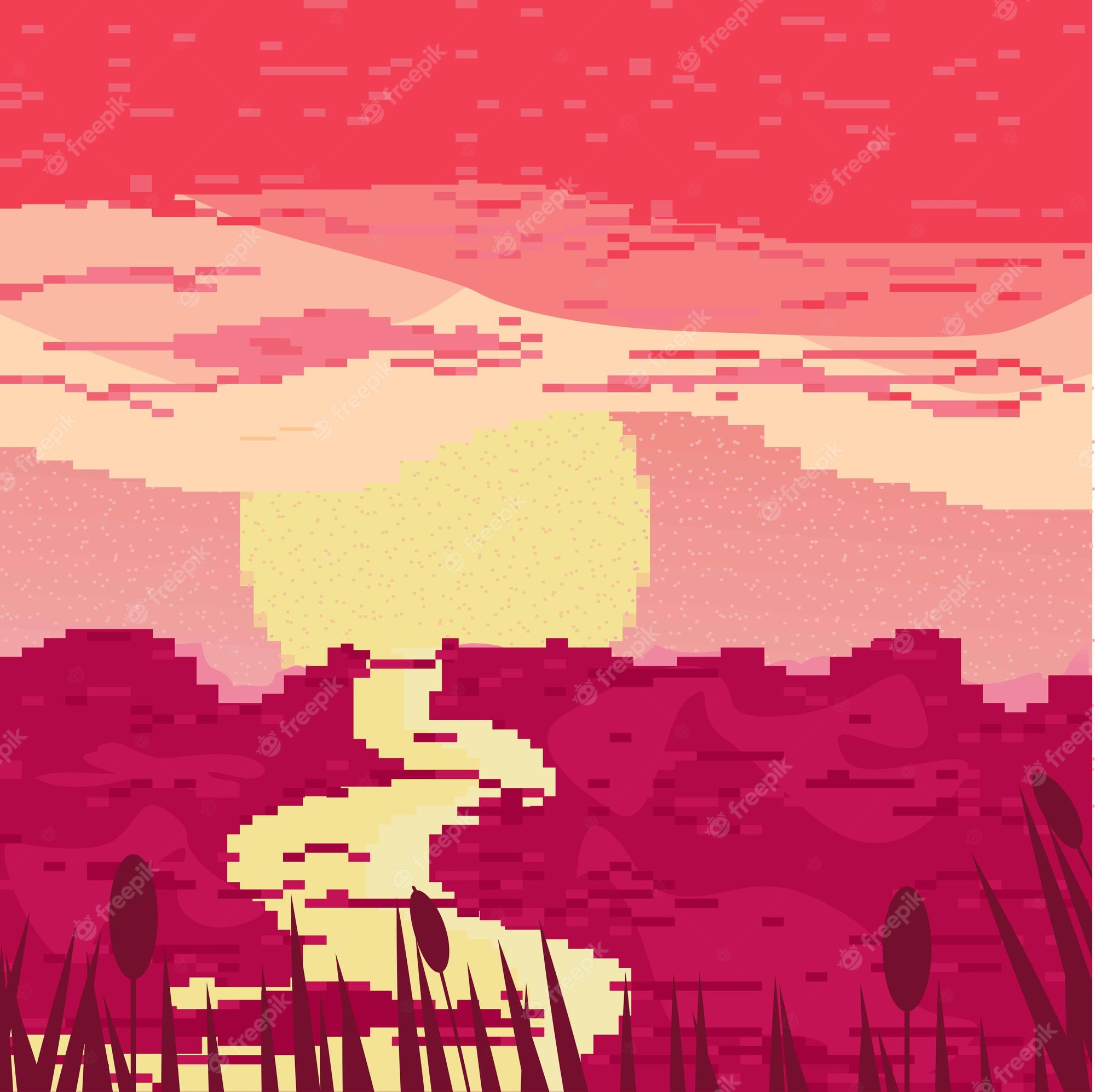 Pixel Aesthetic Background