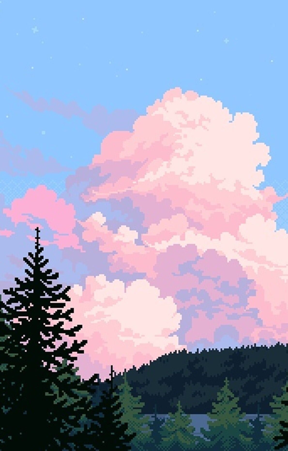 Pixel Aesthetic Background