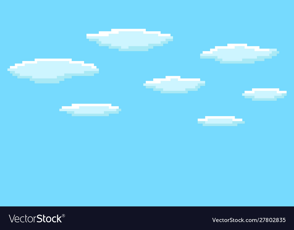 Pixel Clouds Background