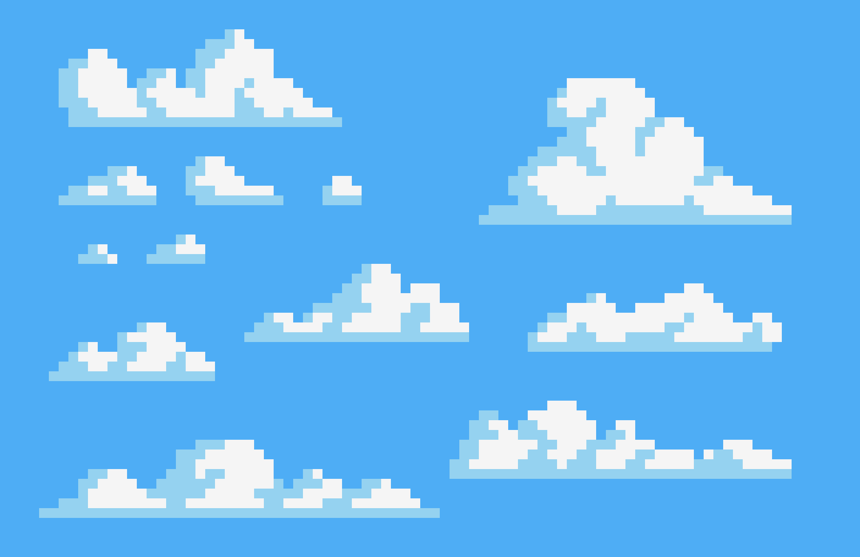 Pixel Clouds Background