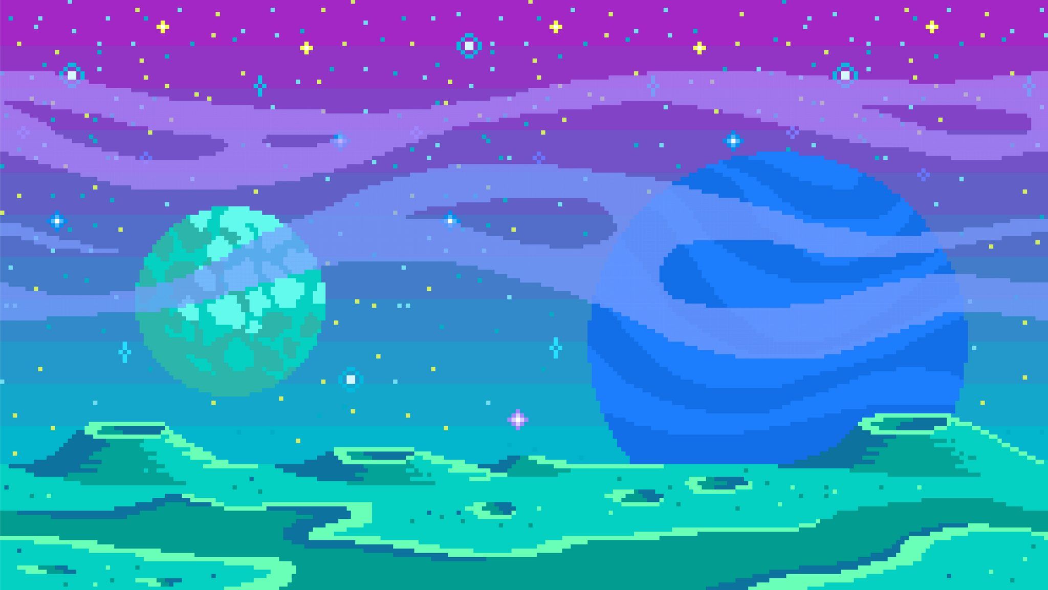 Pixel Game Background