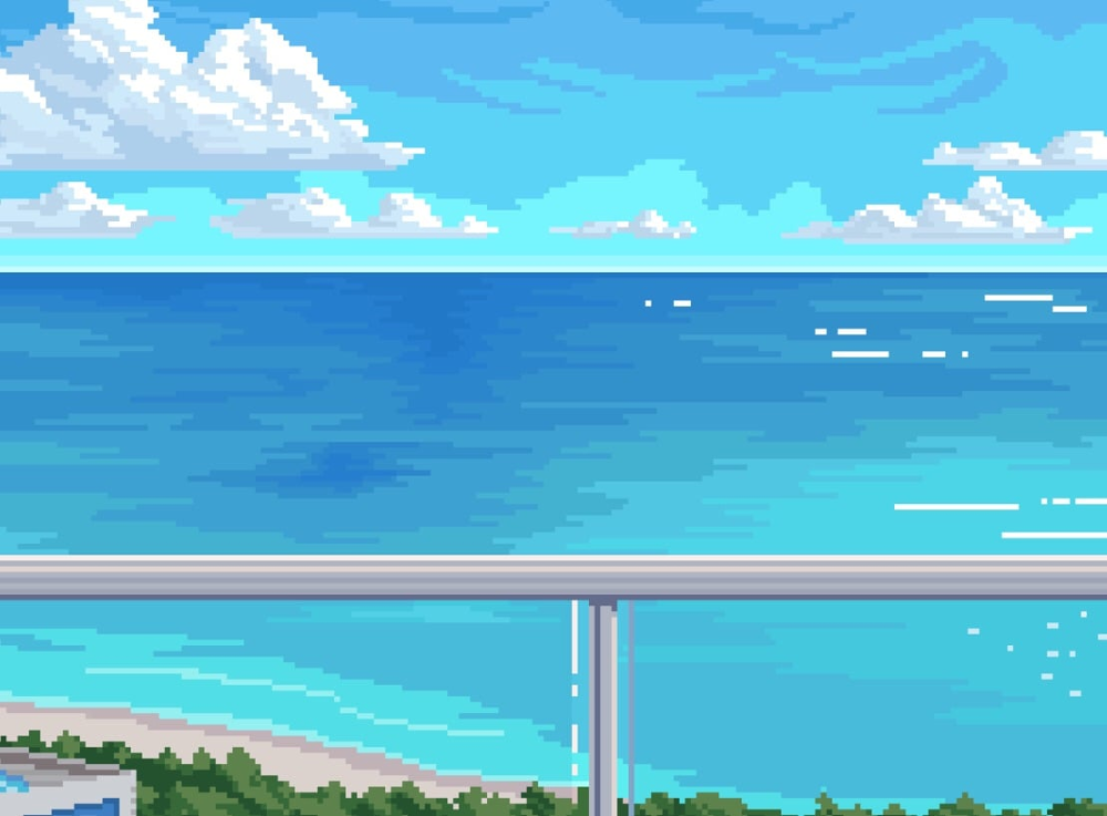 Pixel Ocean Background