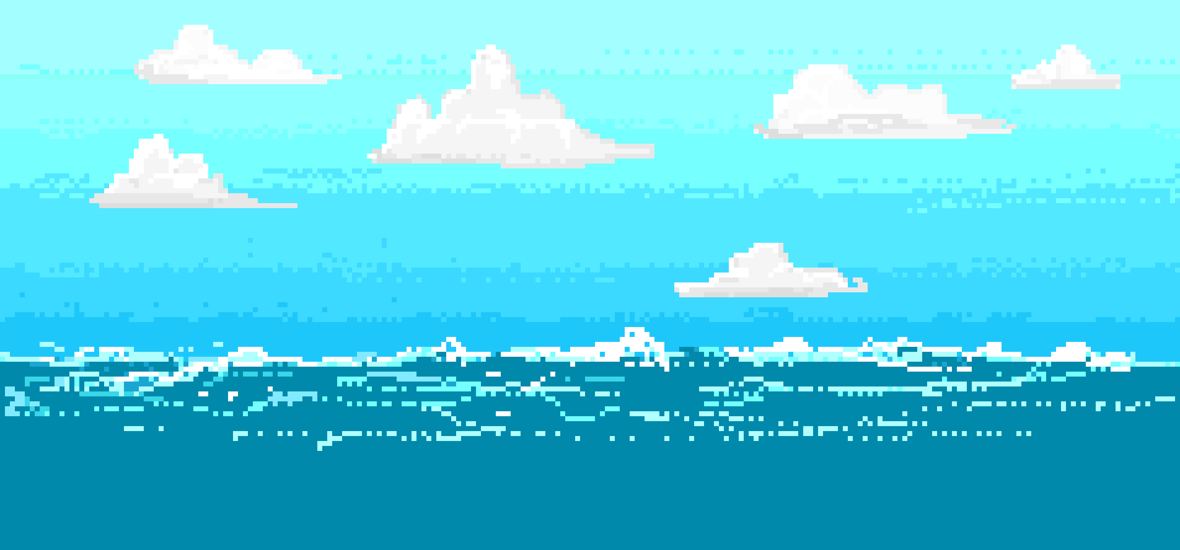 Pixel Ocean Background