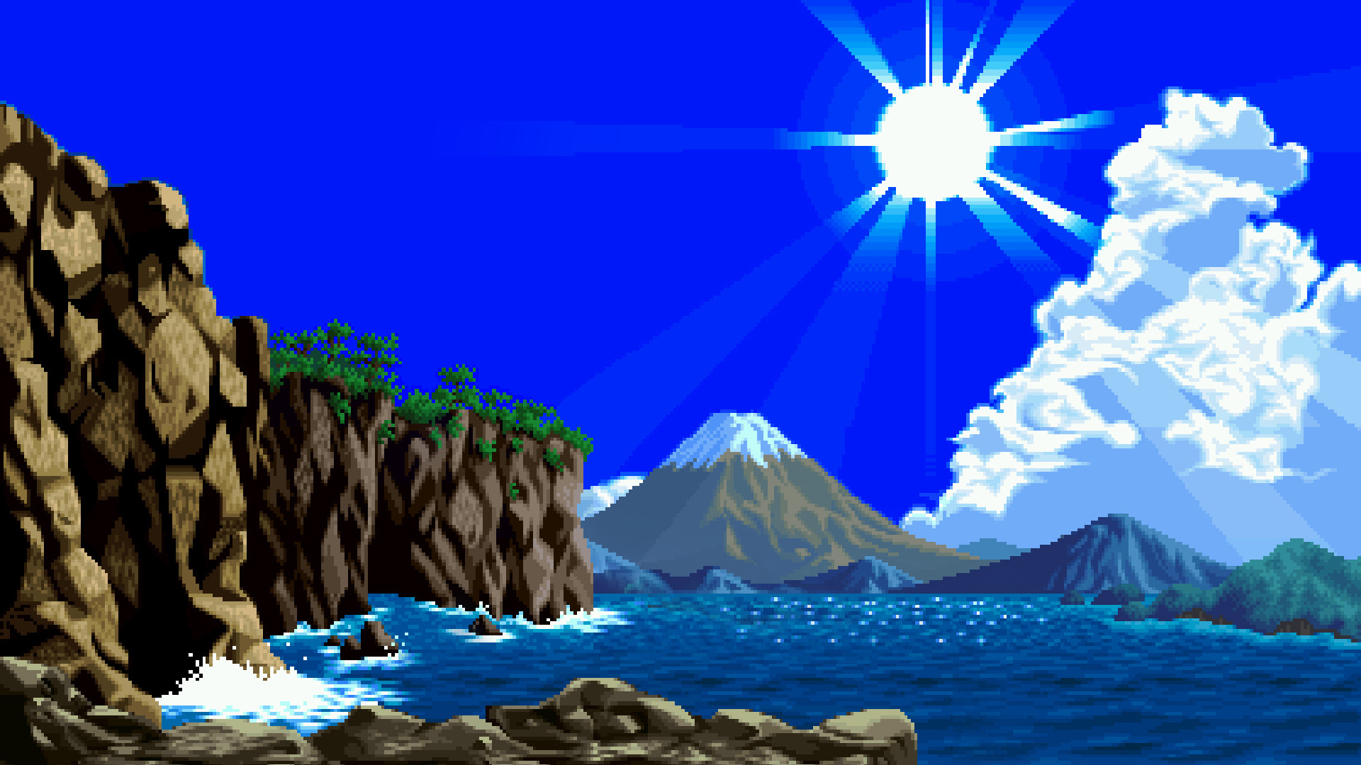 Pixel Ocean Background