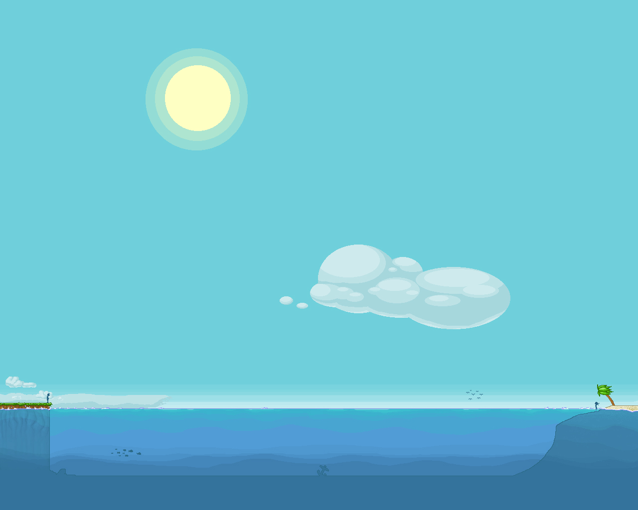 Pixel Ocean Background