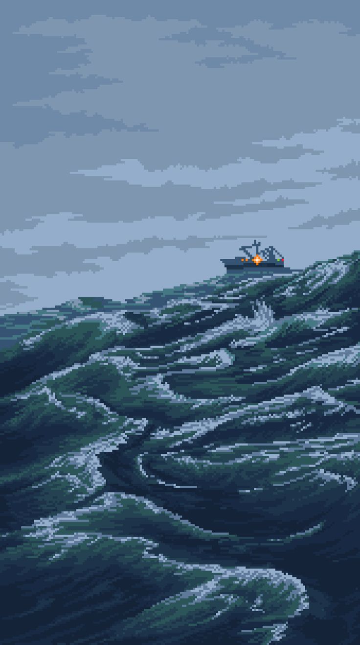 Pixel Ocean Background