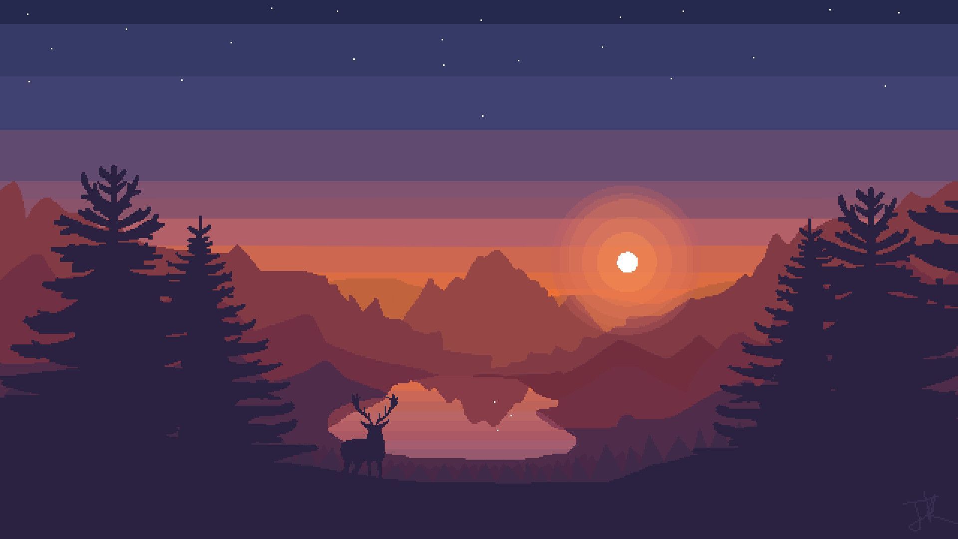 Pixel Scenery Background