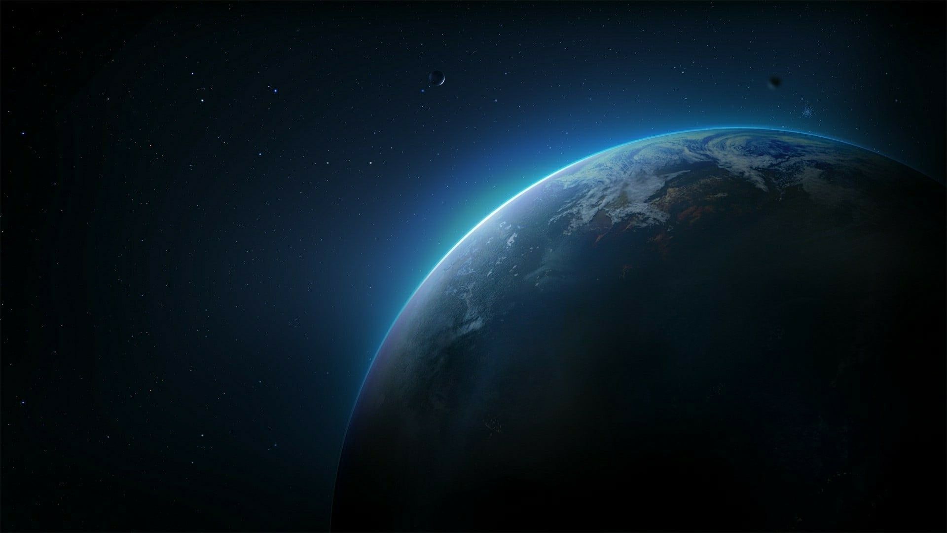 Planet Earth In Dark Universe Wallpapers
