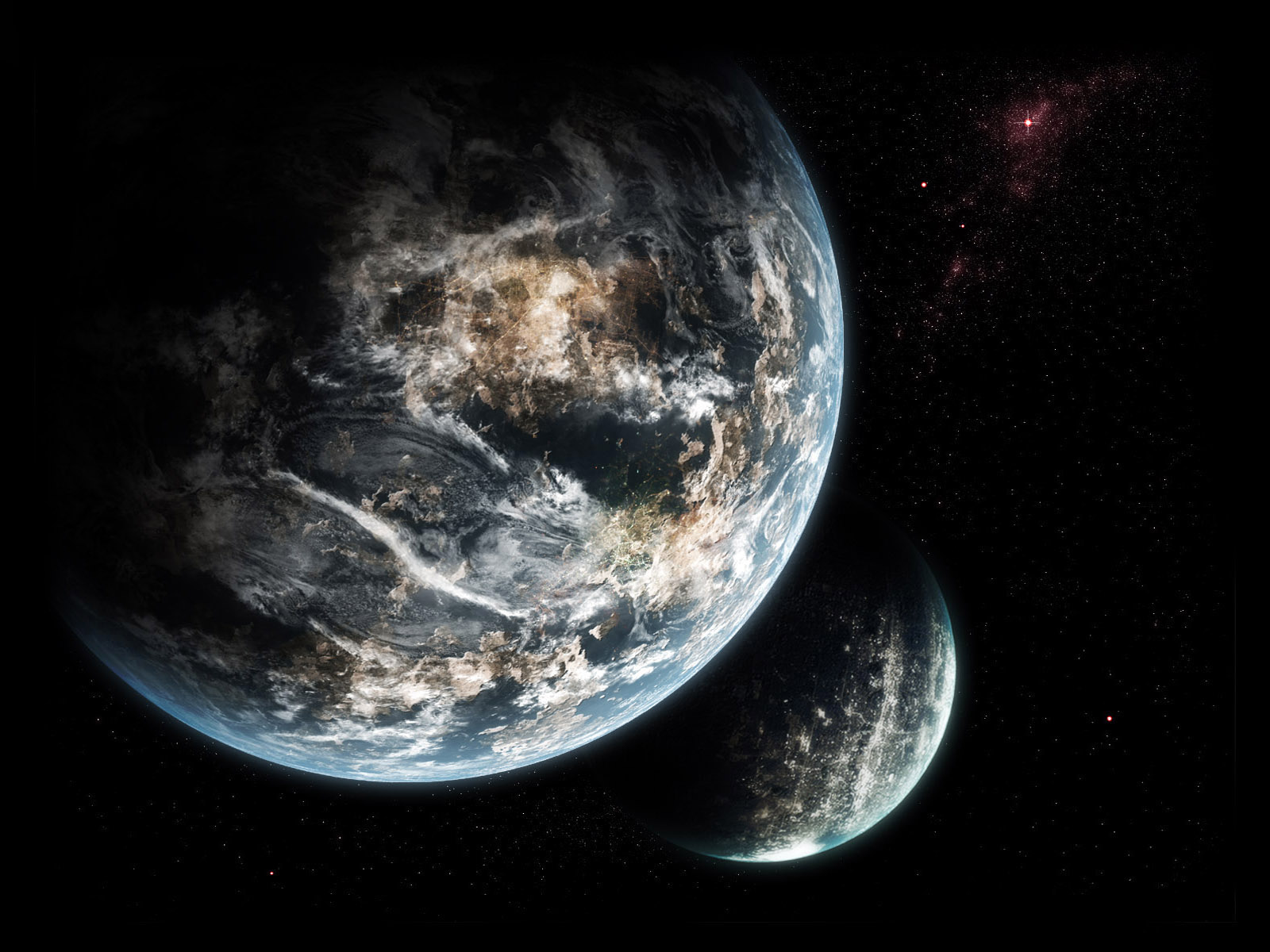 Planet Earth In Dark Universe Wallpapers