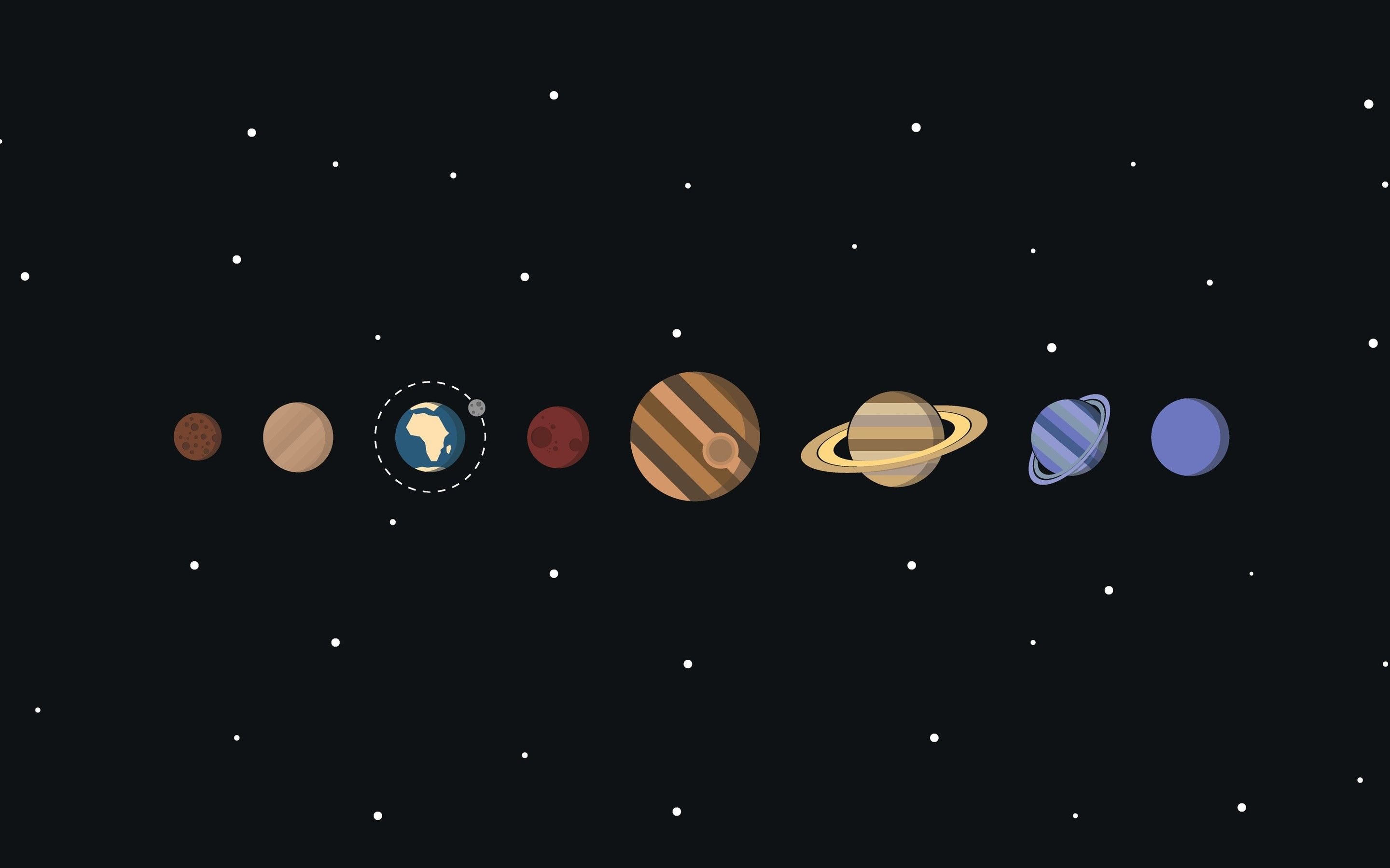 Planet Minimal Art Wallpapers