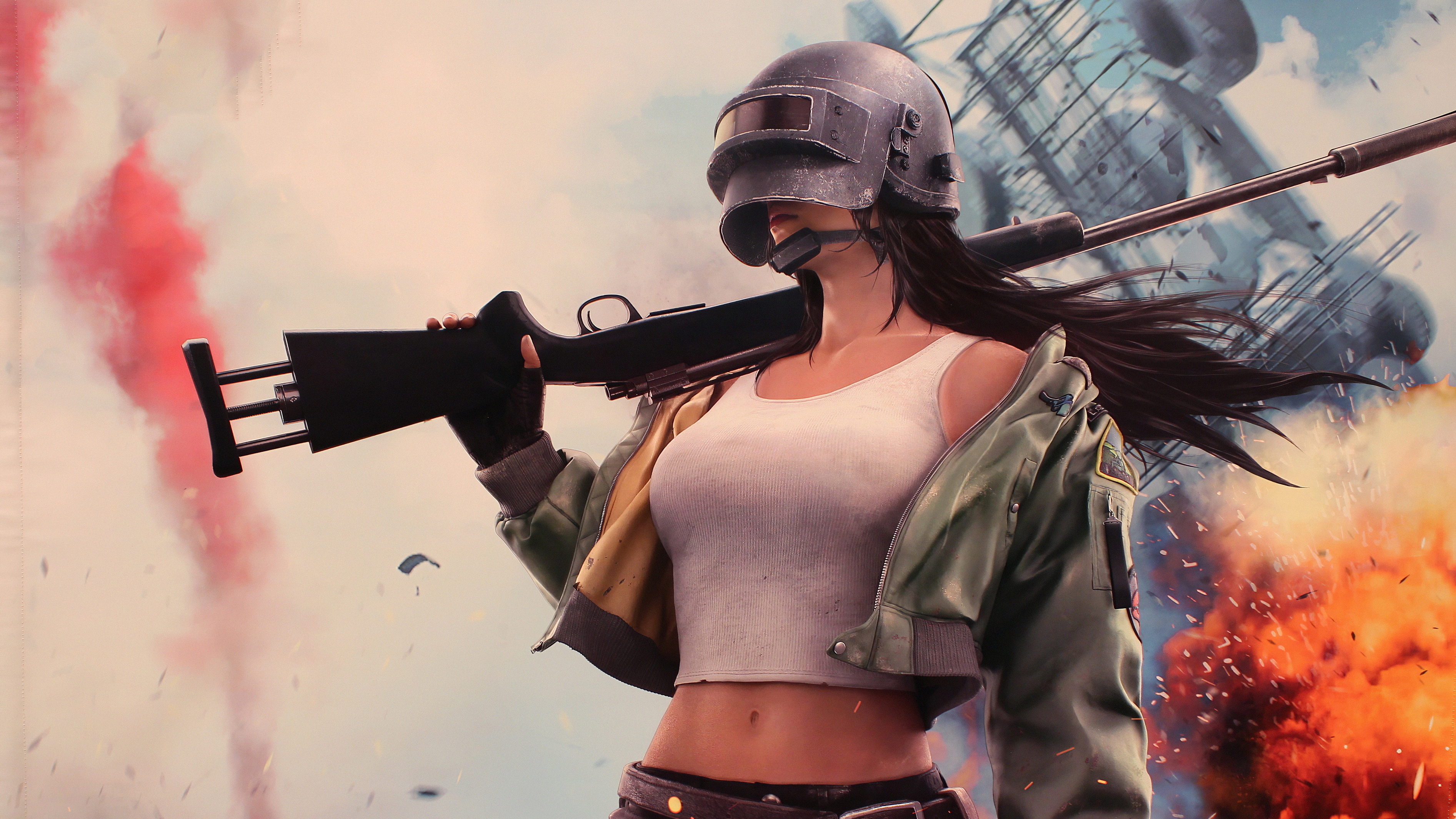 Playerunknown's Battlegrounds Woman Warrior Wallpapers