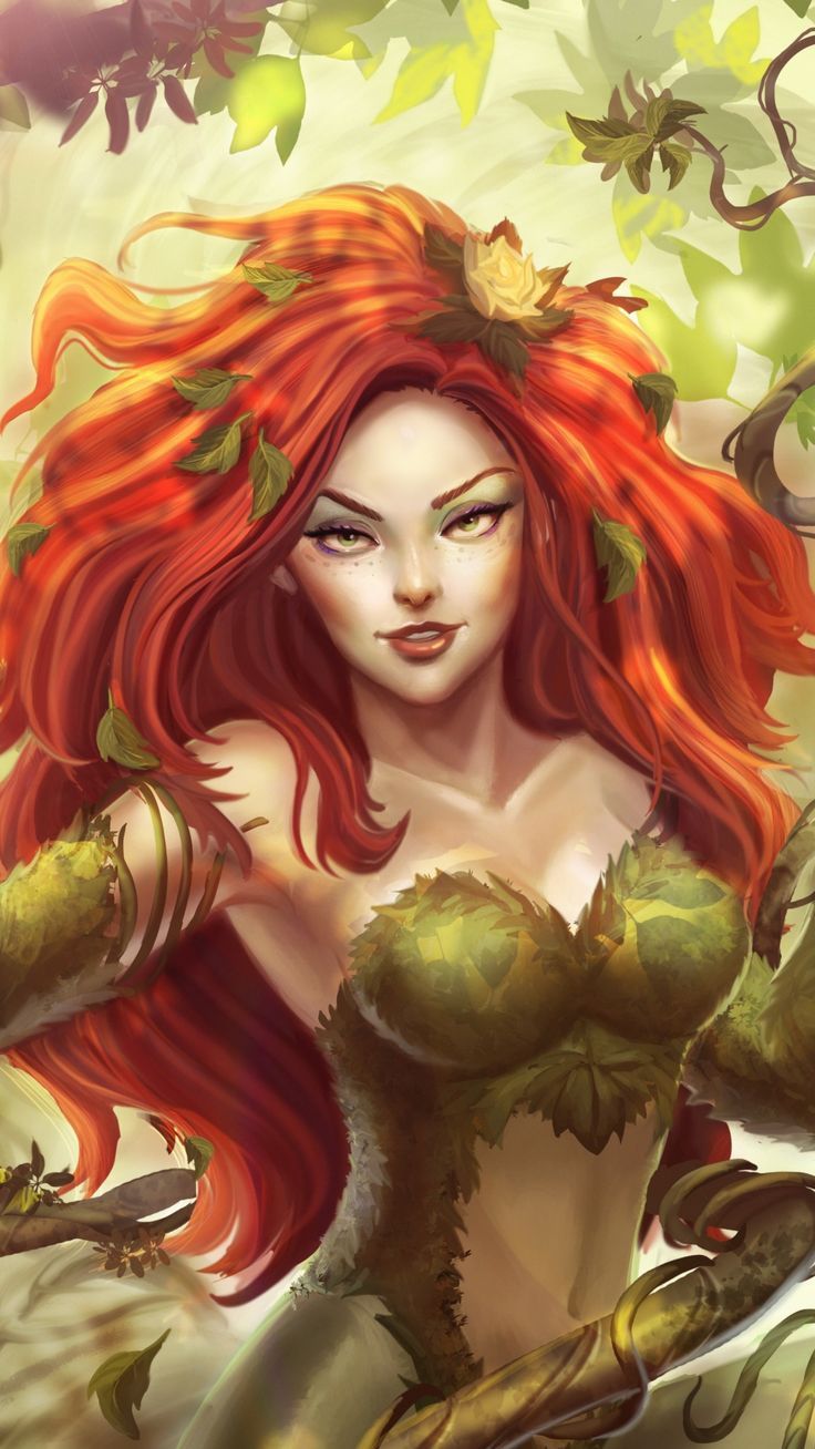 Poison Ivy Cartoon Drawing Wallpapers