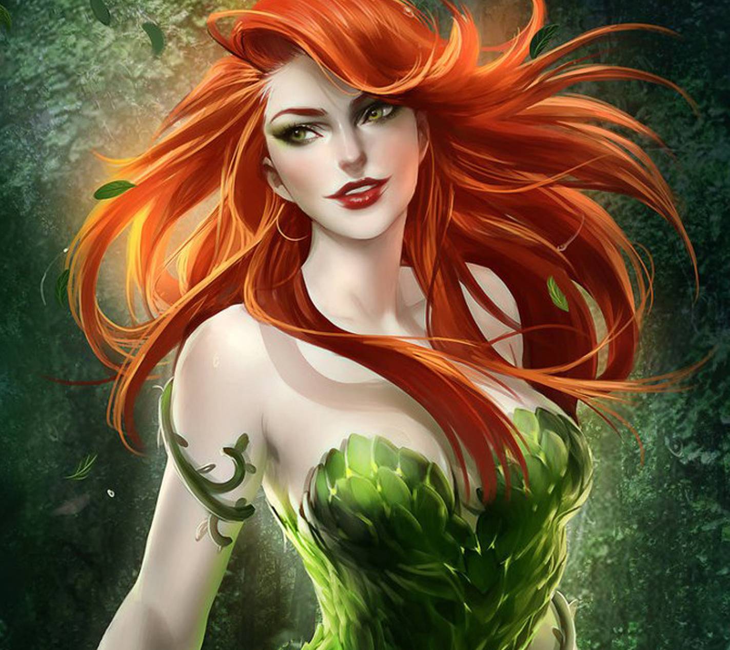 Poison Ivy Cartoon Drawing Wallpapers