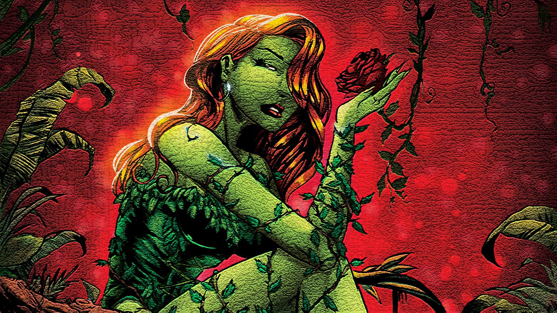 Poison Ivy Cartoon Drawing Wallpapers