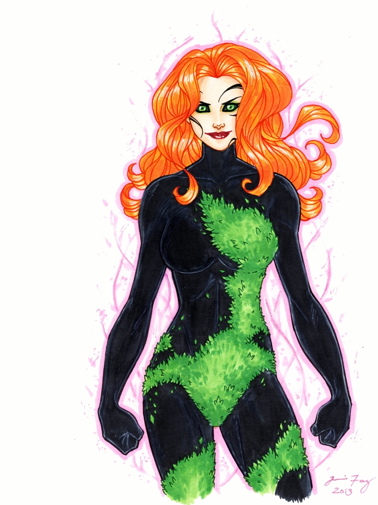 Poison Ivy Cartoon Drawing Wallpapers