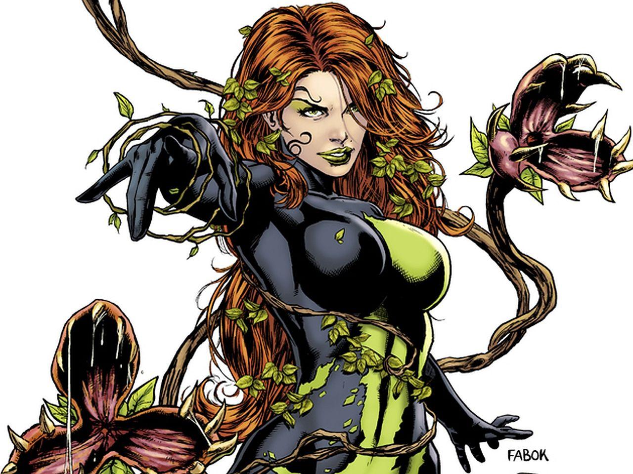 Poison Ivy Cartoon Drawing Wallpapers