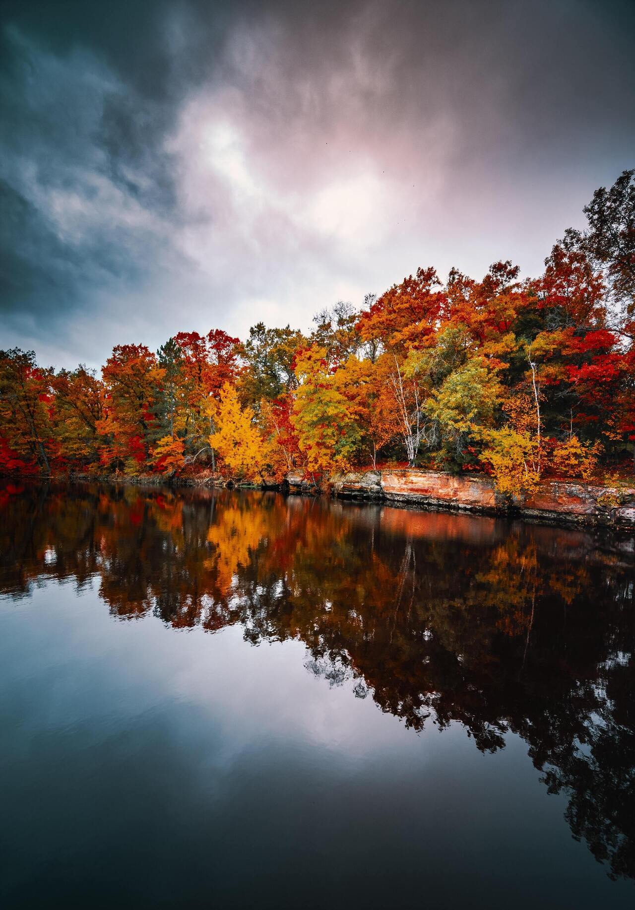 Pond Autumn Park Wallpapers