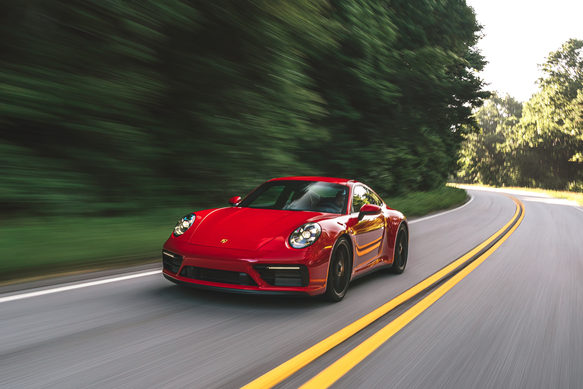 Porsche 911 Sport Cars In Red Orange Black Green Wallpapers