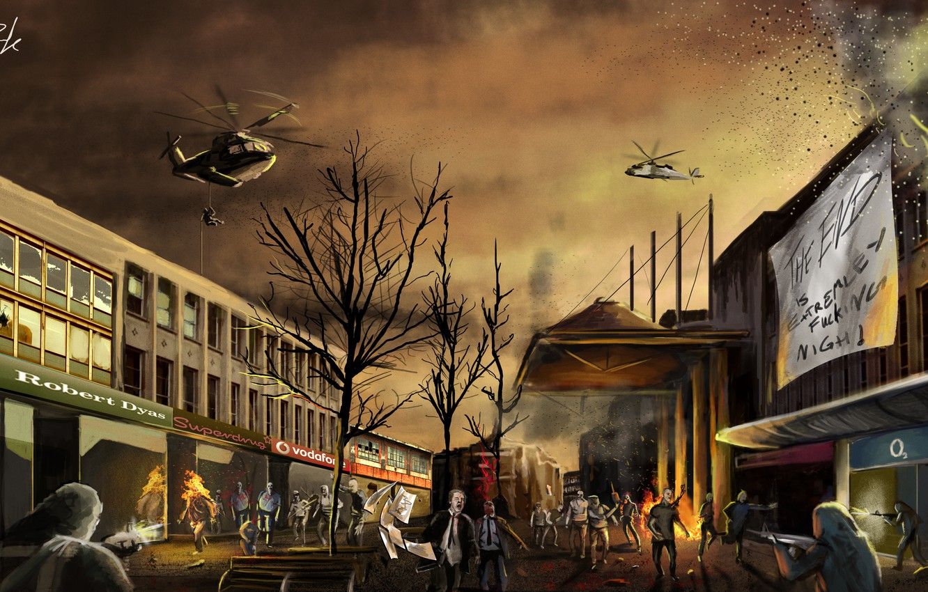 Post Apocalyptic City Zombies Wallpapers