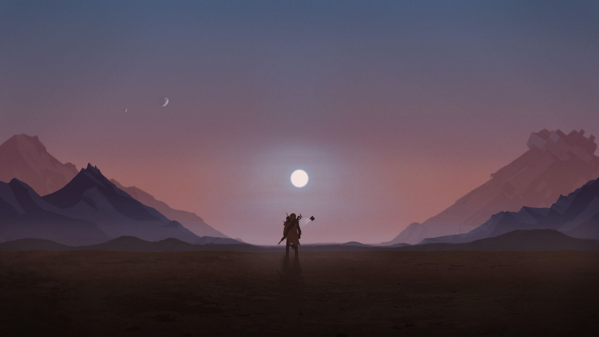 Post Apocalyptic Sunset In Mars 4K
 Wallpapers