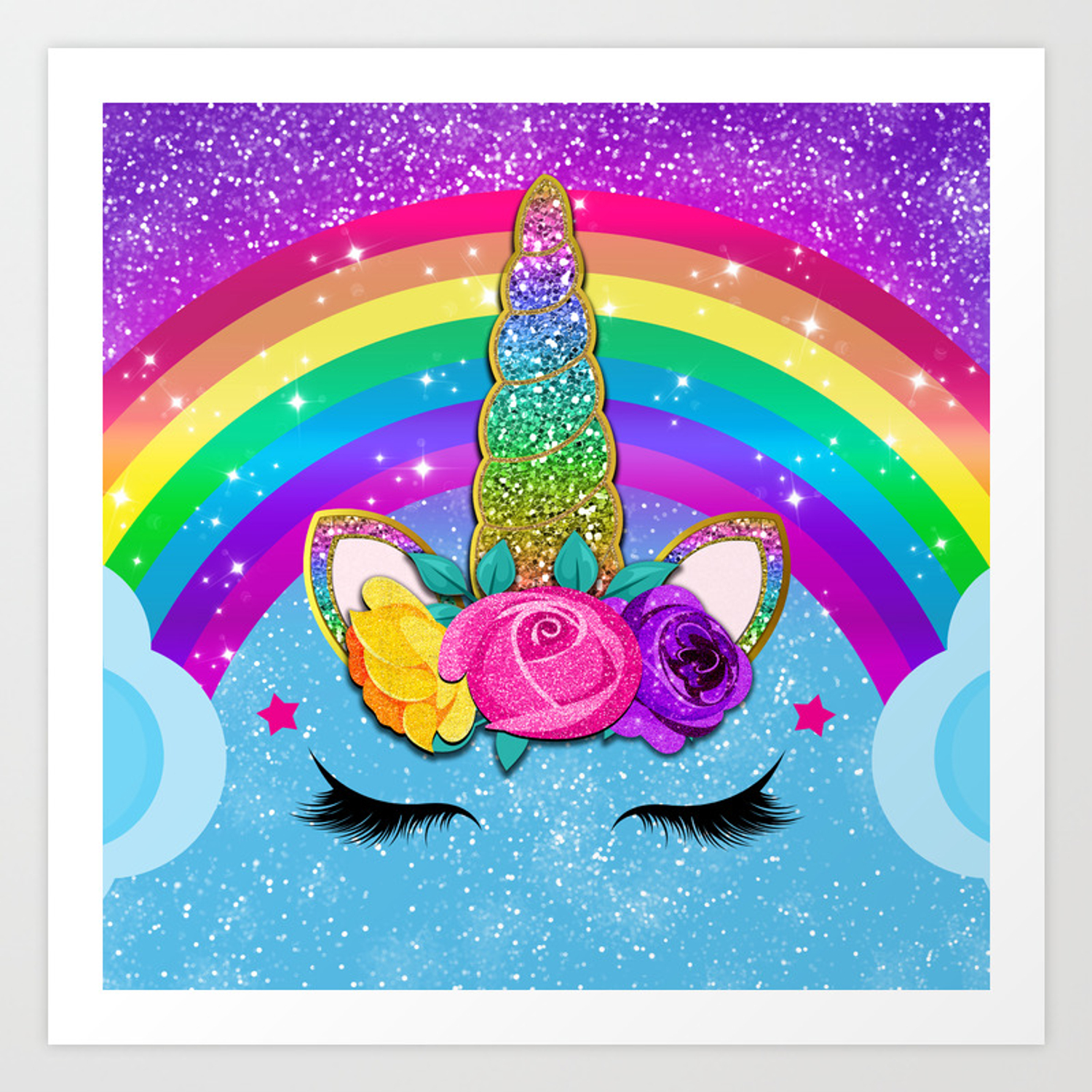 Princess Unicorn Rainbow Magical Sparkle Glitter Unicorn Wallpapers